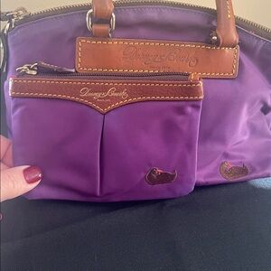 DOONEY AND BOURKE handbag with card wallet purple